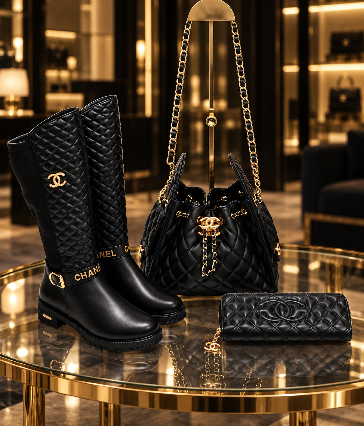 Bag, Boot and Wallet Set