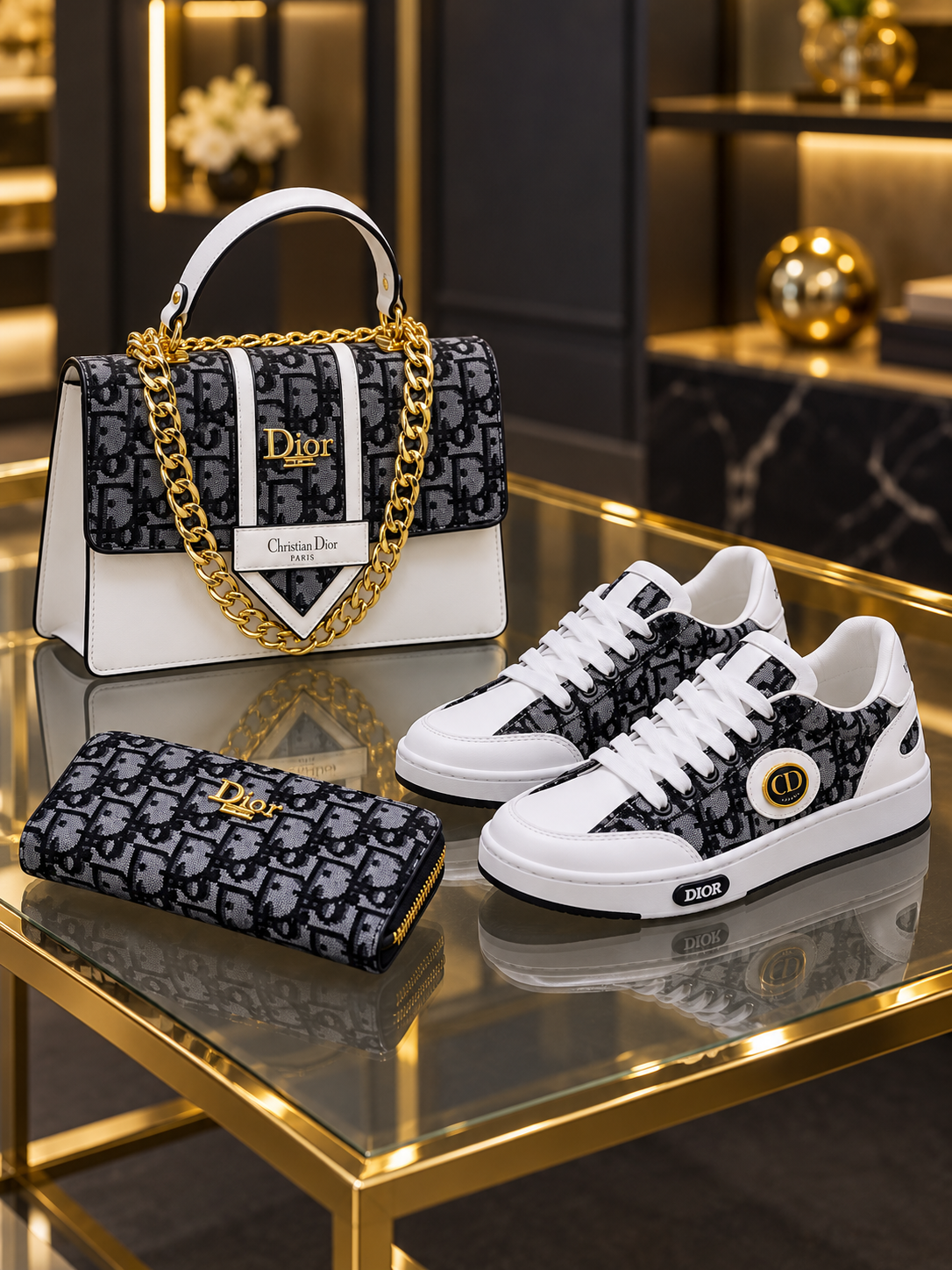 C-D - Bag , Shoes and Wallet Set