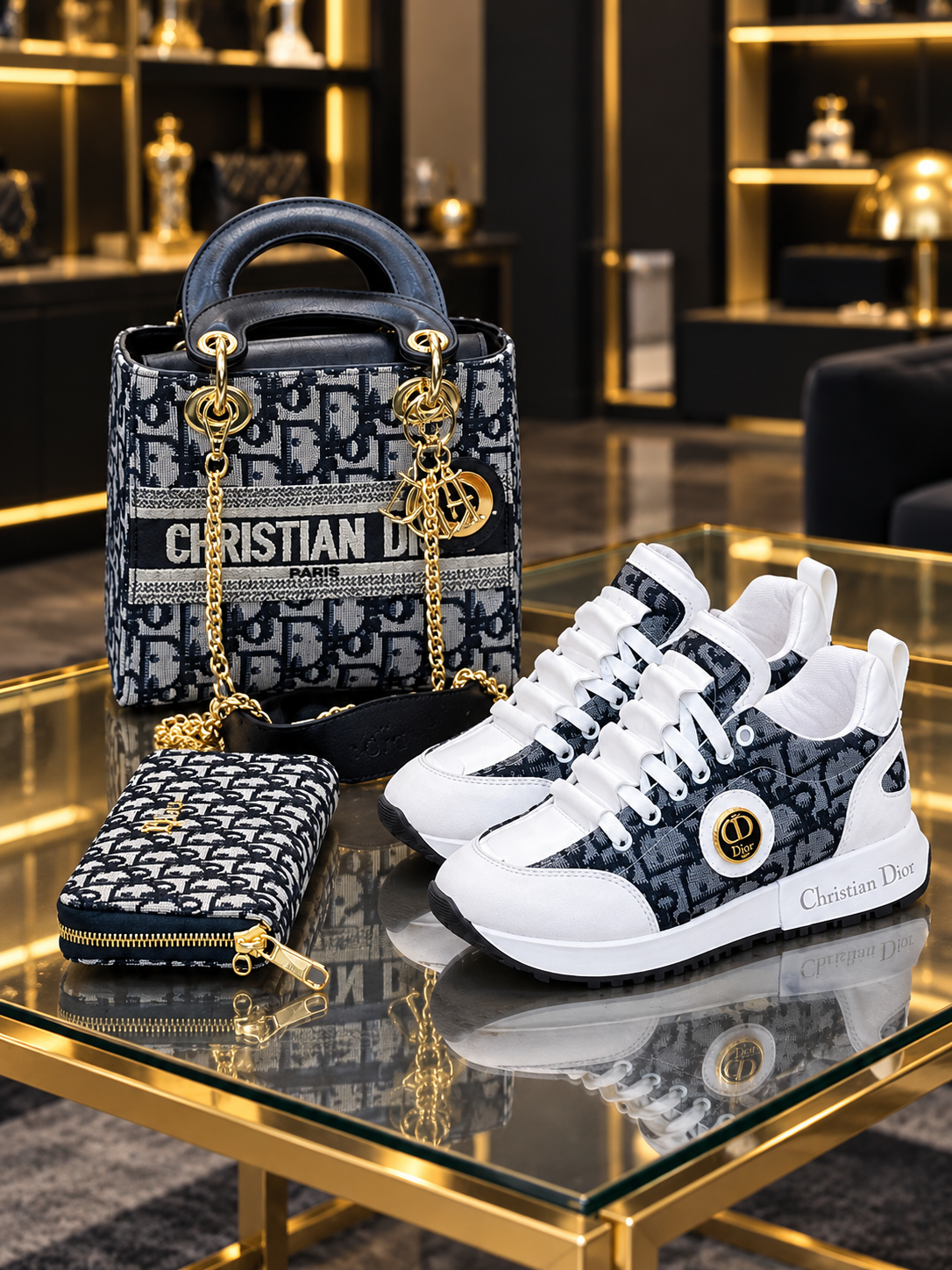 C-D - Bag , Shoes and Wallet Set