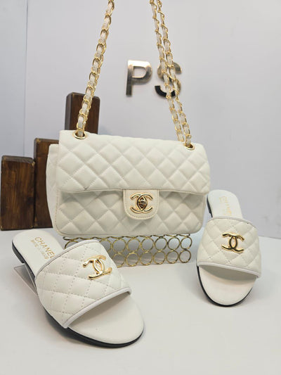 CH Bag and Slipper (White)